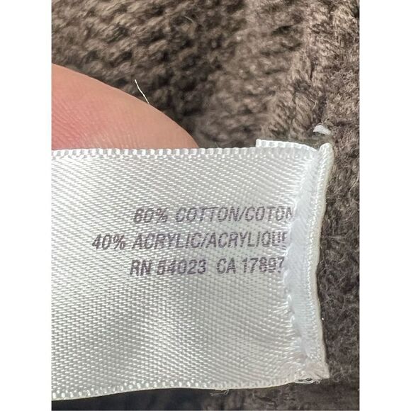 Old Navy Knit Cable Cardigan Brown 60% Cotton Buttoned 2 Packets Size S/ P - Picture 4 of 9